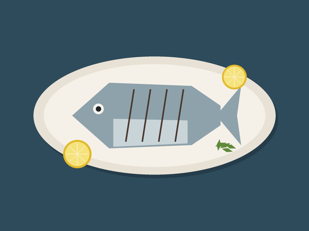 Pescado entero a la brasa con limón